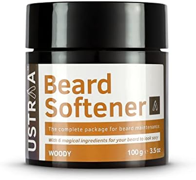 Ustraa Beard Softener - 3.5oz - Softens and nourishes your beard, No Parabens, No Petrolatum, Long lasting moisturization and shine to fix your coarse facial hair, itch-free beard, Easy-to-manage Beard