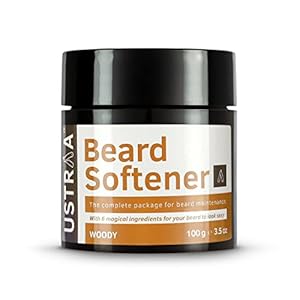 USTRAA Beard Softener – 3.5 Oz – Softens and nourishes your beard without Sulphates or Parabens, Long lasting moisturization and shine for a nourished, itch-free beard