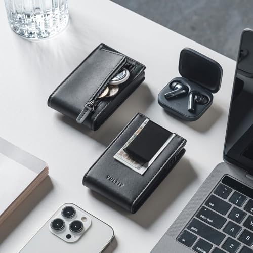 VULKIT Wallet for Men- RFID Blocking Leather Wallet with Money Clip, Pop Up Card Wallet, with ID Window & Family Photo Window4