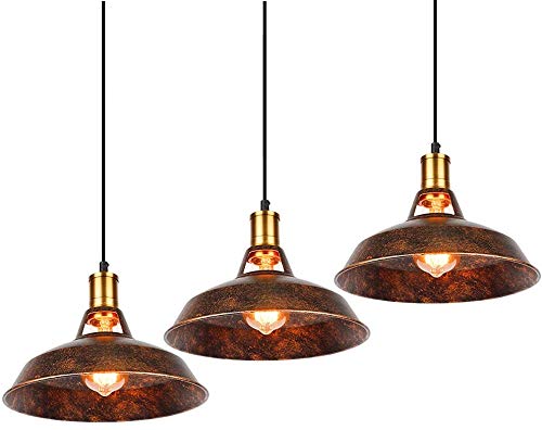 Industrial Pendant Light 3 Pack Vintage Hanging Pendant Lights Retro Pendant Light Fixture Home Kitchen Lighting