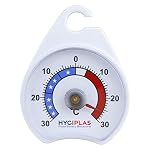 Hygiplas Fridge Freezer Dial Thermometer with Hook- Temperature Range-30°C to 30°C, Easy to Read J226