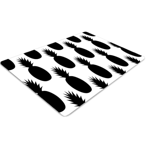 Tapis de protection sol PVC 120x90 cm rectangulaire imperméable noir