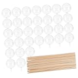 OFFIGAM チョコレートホルダーとチョコレートボールカップ 100個セット フラワーパッケージボール付き DIYプレゼント用 誕生日 母の日 ブライダルシャワー装飾用品