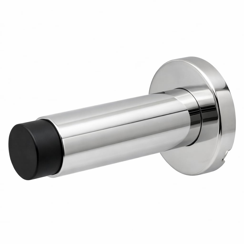 Butée de porte INOX anti-rayures avec fixation murale robuste