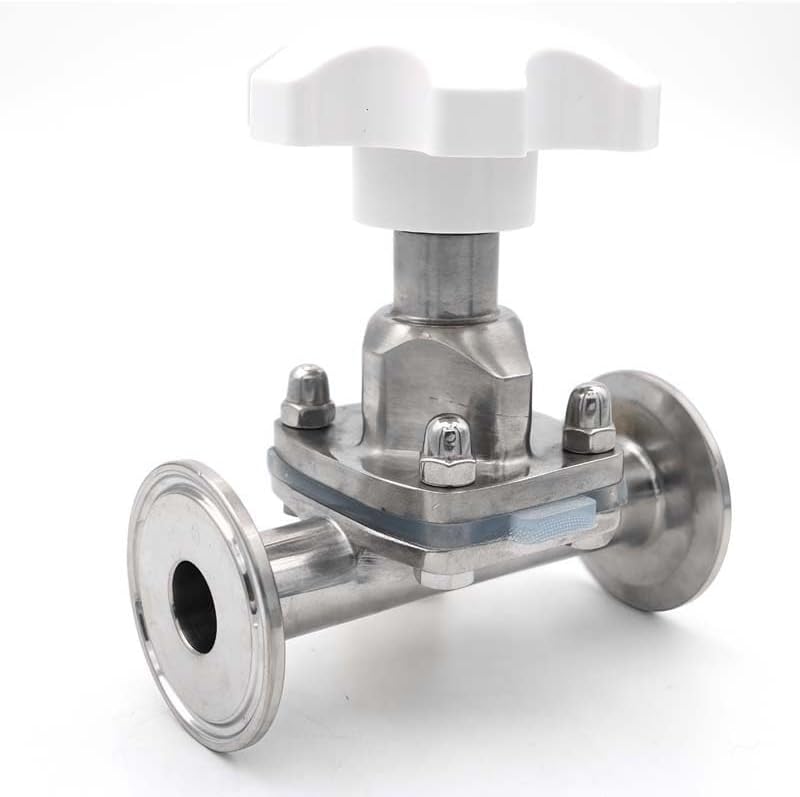 19/25/32/38/45/51mm Sanitary Diaphragm Valve SS316L Stainless Steel 1.5" 2"Tri Clamp Diaphragm Valve of Brew beer(19mm Ferrule 34)