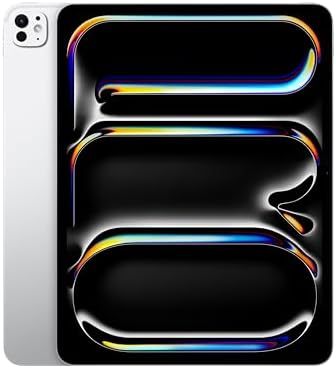 Apple iPad Pro 13-Inch (M4): Built for Apple Intelligence, Ultra Retina XDR Display, 256GB, 12MP Front/Back Camera, LiDAR Scanner, Wi-Fi 6E, Face ID, All-Day Battery Life — Silver