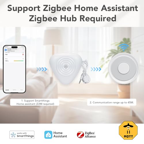 NEO Zigbee Water Sensor, Smart Water Leak Detector for Home, Requires Zigbee Hub, Compatible with SmartThings and Home Assistant (ZHA & Z2M) by NEO - Used condition - Image 6