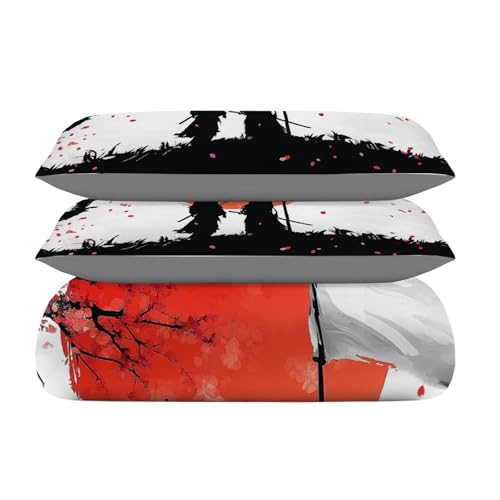 Housse de couette microfibre japonaise réversible avec fermeture éclair