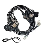 25Ft Power Extension Cord 3 Prong, 12 Gauge SJTW 5-15R Cable Male Plug to Female Connector,7 Outlets Multiple Evenly-Spaced Plug,Suitable for Stage Setting or Outdoor,UL Certified Outlet Cable