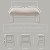 Signature Design by Ashley Skempton Modern 24 Counter Height Upholstered Barstool, 2 Count, Grayish White
