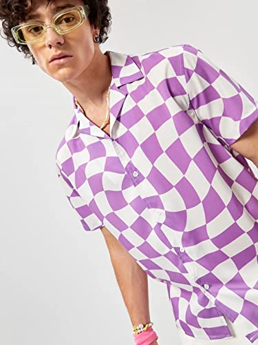 Image of Leriya Fashion Men's Casual - Button Down Summer Shirt for Mans | Regular Fit Shirts for Man | Ideal for Travel |Picnic |Rayon Half Sleeve Printed Shirt's