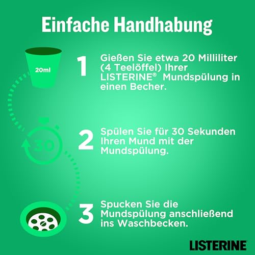 LISTERINE Total Care Zahnfleisch-Schutz (12x80ml), schützende Mundspülung für gesundes Zahnfleisch mit 6 in 1 Wirkung, Rundumschutz für gesundes Zahnfleisch