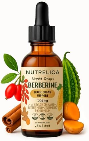 Berberine with Ceylon Cinnamon, Bitter Melon, Turmeric & Chromium...