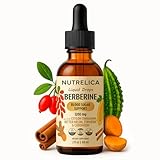 Berberine with Ceylon Cinnamon, Bitter Melon, Turmeric & Chromium – Blood Sugar Balance & Glucose Metabolism – 1200mg, No Sugar, Vegan, Non-GMO