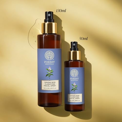 Image of Forest Essentials Shudhi Skin Clarifying Facial Spray | Ayurvedic Toner for Acne-Prone & Oily Skin | With Neem, Tulsi & Tea Tree | Refines Pores
