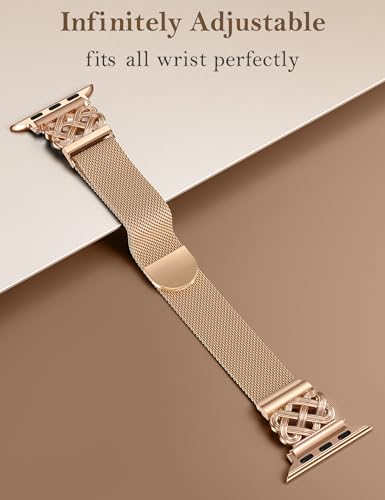 Stainless-Steel-Magnetic-Loop-Compatible-with-Apple-Watch-Band-41403849454442mm-Women-Metal-Mesh-Celtic-Knot-Dressy-Strap-for-iWatch-SE-Series-987654321Ultra12 41nfDeK4LAL