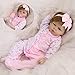 ZIYIUI Bambola Reborn Femmina Realistica 55 cm Bambino Bambole Reborn Ragazza Silicone Bambolotti Gonna rosa 22 Pollici Giocattoli per bambini