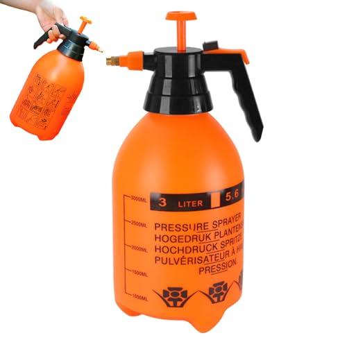 Pulvérisateur Pression, 3L Flacon Pulvérisateur À Pompe avec Mécanisme De Déclenchement Verrouillable, Réglable en Continu, Flacons Pulvérisateurs Portatifs pour Maison, Jardin