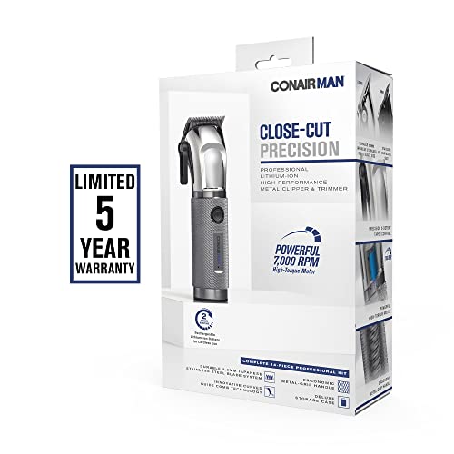 Conair HC6500 Man Close-Cut, Cordless Precision Hair Clipper And Trimmer Set thumb #6