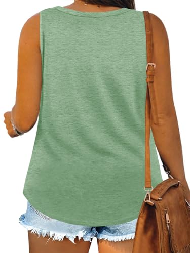 Image of Plus Size Tank Tops for Women Summer Sleeveless Tops Loose Fit Tunic Tanks
