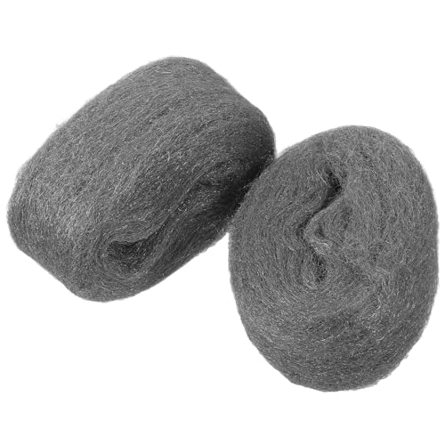 Luxshiny 2個 再利用可能なスチールウールパッド 研磨用ワイヤーメッシュ 取り扱いやすいカット可能 多用途家用 業務用 清掃 錆除去 木材属表