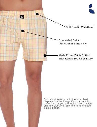 Image of Cotton Boxer Shorts for Men, Breathable, Comfortable & Lightweight (Pack of 2)