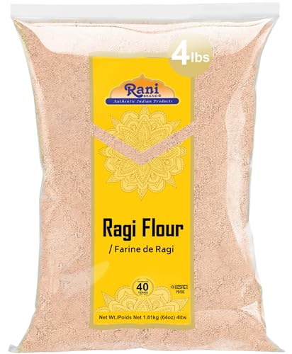 Rani Brand Authentic Indian Products - Rani Ragi (Finger Millet) Flour 64oz (4lbs) 1.81kg Bulk ~ All Natural | Vegan | Gluten Friendly | NON-GMO | Kosher | Indian Origin