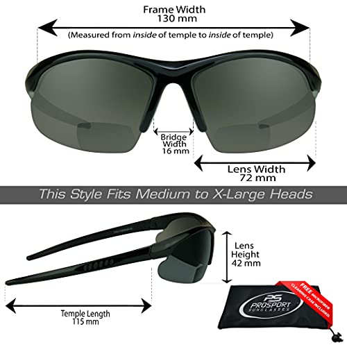 proSPORT Polarized Bifocal Sunglasses Men Women Anti Glare Lens Snug Wraparound3