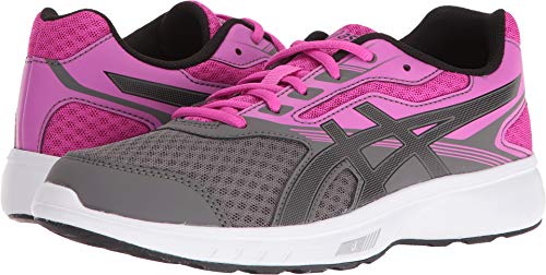 ASICS Women's Womens Stormer Athletic Shoe, Carbon/Black/Pink Glow, 8.5 Medium US