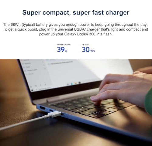 Image of Samsung Galaxy Book4 360 2 in 1 Laptop (15.6 inch FHD AMOLED Touchscreen, Intel Core 5 120U, 16GB DDR5, 1TB SSD) AI PC for Designer, Fingerprint, Win11 Pro, NP750QGK (Renewed)