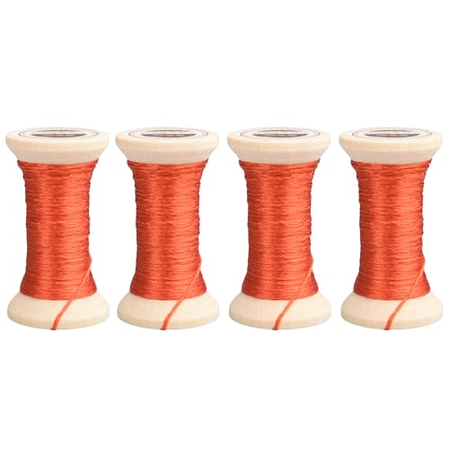 MINGGUXIUYI 100% Mulberry Hand Dyed Silk Embroidery Thread, Embroidery Floss, 4 Spools Each 24 Yards (07-5)