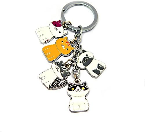 Cute Neko Atsume Animal Cat Key Chain Key Ring Pendant