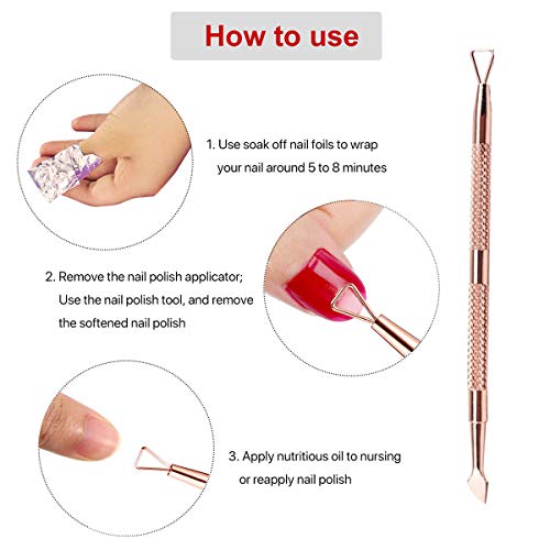 Junhczoy Cuticle Peeler Scraper Remove Gel Nail Polish Tools And Cuticle Pusher And Spoon Nail Cleaner, Durable Pedicure Manicure Tools For Fingernails Toenails #TOP2
