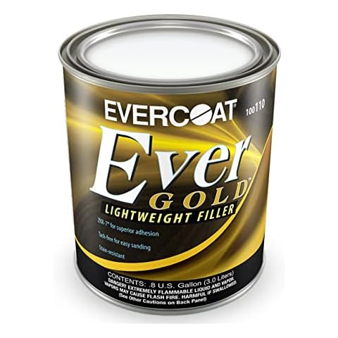 Evercoat EverGold Lightweight Filler - Easy Sanding Body Filler for Professional Use - 128 Fl Oz Cover