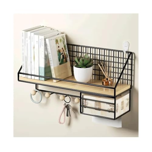 Bathroom shelves support de rangement toilettes métal panier mural gain de place - 4