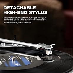Platine Vinyle sans Fil À ENTRAÎNEMENT par Courroie, Tourne Disque Vinyle avec Cartouche Magnétique à 2 Vitesses 33 + 45… - Les Beatles, Paul McCartney, John Lennon, RIngo Starr, George Harrison Platine Vinyle sans Fil À ENTRAÎNEMENT par Courroie, Tourne Disque Vinyle avec Cartouche Magnétique à 2 Vitesses 33 + 45… – Image 2