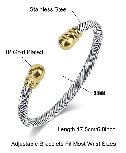 Gosasa Women's Gold Silver-Tone Multi-Chain Bracelet Watch Lady Female Dress Analog Quartz Wrist Watches With Cuff Bangle Stainless Steel Bracelets Set (A1 - Silver) #TOP3