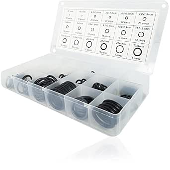 Dichtungsringe Set – 225 Stück O-Ringe In 18 Größen, ölbeständig (3x1 Bis 22x2 Mm) Für Reparaturen An Maschinen & Fahrzeugen
