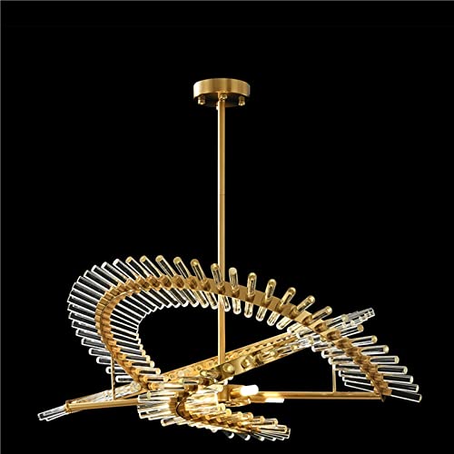 Luces de techo candelabro comedor salón lámpara LED dorada antigua 4