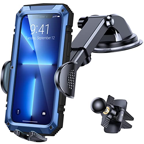 TORRAS Cell Phone Holder for Car [Thick Case & Heavy Phone Friendly] 3 in 1 Car Phone Holder Mount Dashboard Air Vent Windshield Compatible with iPhone 12 11 Pro Max Samsung Galaxy Note S21 Ultra