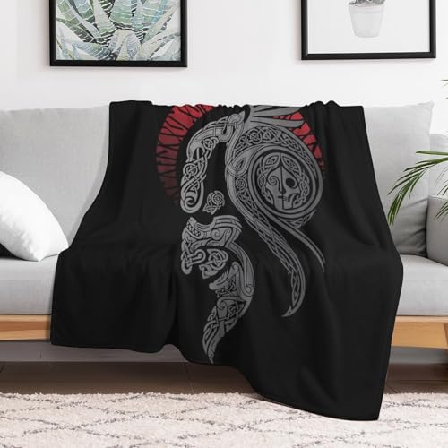 Manta vikinga Myth para tapar el sofá y abrigarse en el salón 3