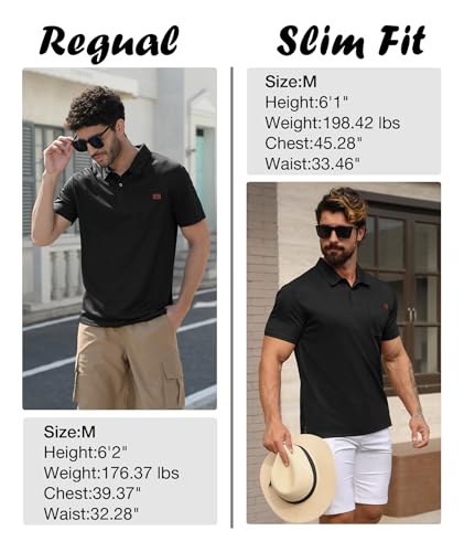 ZITY Mens Waffle Polo Shirts Casual Short Sleeve Texture Polo for Men Moisture Wicking Collared T-Shirt with Pocket3