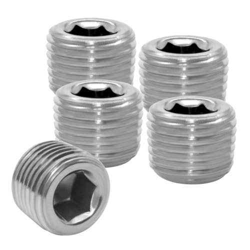 Conector de rosca hexagonal Joyway NPT 1/8 de acero inoxidable para tuberías pack de 5 unidades 2