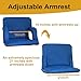 KIMI HOUSE Blue Double Heated Bleacher Seat with Back Support and Wide Cushion, USB 3-Level Heating and with 4 Pockets, Foldable and Portable, Perfect for Sport Events Camping Outdoor Activities