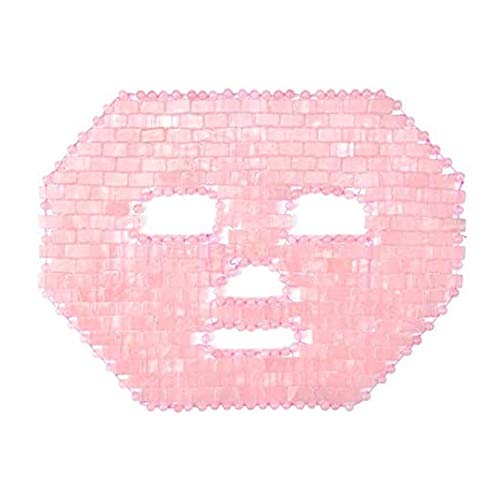 Bandeau De Sommeil De Jade Naturel De Visage De Jade RéUtilisable Pour La Peau Ferme De Visage Et Le Vieillissement Retardé Soulagent La RéParation De Refroidissement De Visage De Yeus Pink Crystal,1 Cover