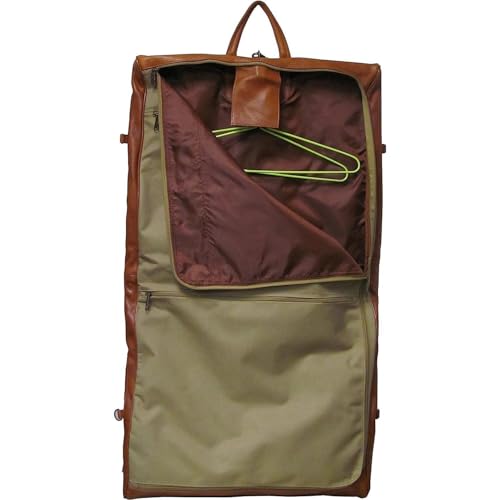 Baroque Beauty Leather Three-Suit Garment Bag - 23" x 5" x 19", Top Grain Cowhide, Durable Travel Companion for Business Trips2