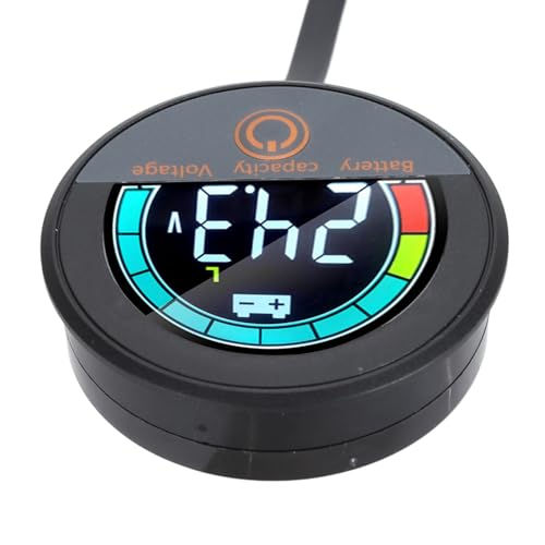 Monitor de voltaje y capacidad de batería DC8-100V con pantalla LCD circular compacta 5