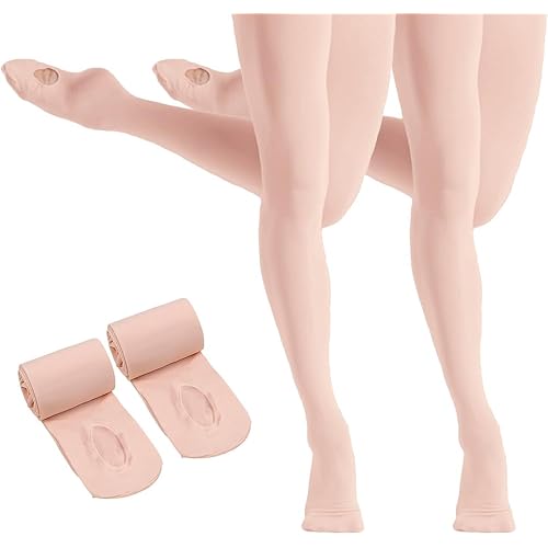 HETH Ballet Tights for Girls - Ultra Soft Dance Tights Convertible Tight