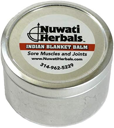 Healing Balm Massage for Sore Muscles and Joints – Nuwati Herbals Indian Blanket Balm – Sweet Smelling Warmth with Cinnamon, Cloves, Camphor, Menthol, 4 Ounces