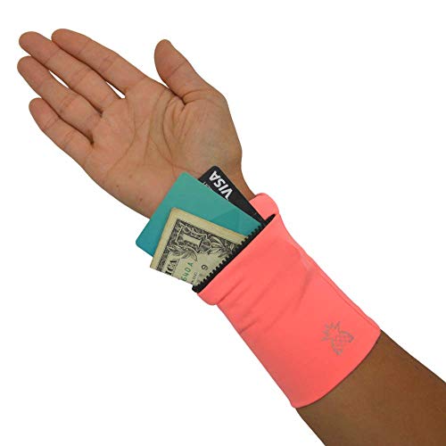 Handgelenk-Geldbörse für Damen, Handgelenk-Schließfach, Handy-Armband, für Reisen, Laufen, Festivals, Wandern, Schweißband, passend
